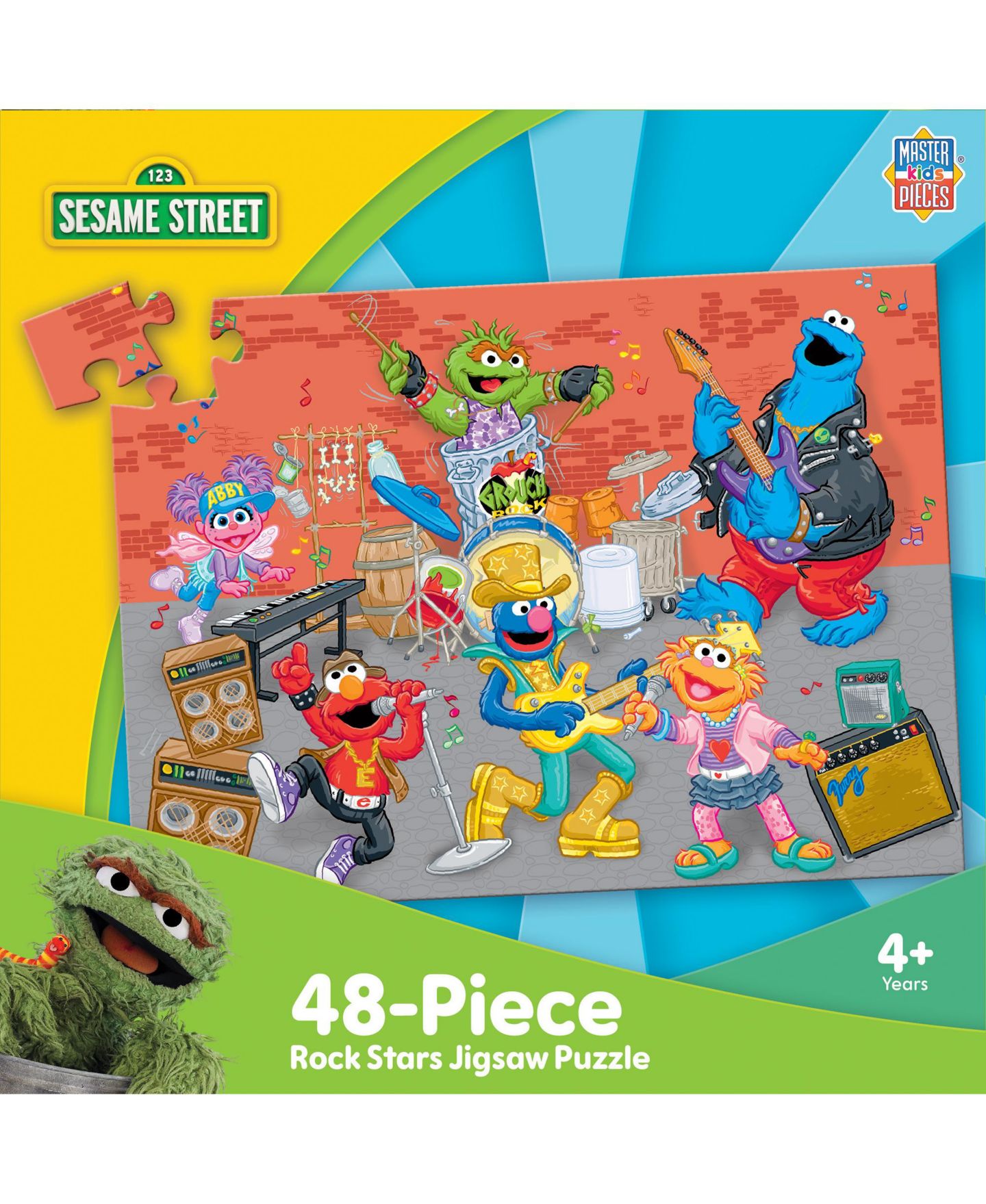 Детский пазл MasterPieces Puzzles Sesame Street - Rock Stars 48 Piece Jigsaw Puzzle — фото 1