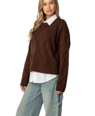 Women's Cass Oversized Textured Knit Sweater