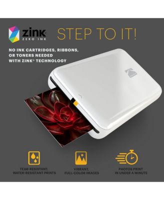 Step Mobile Instant Photo Printer 2x3", & Zink Photo Paper (75 Sheets) Bundle