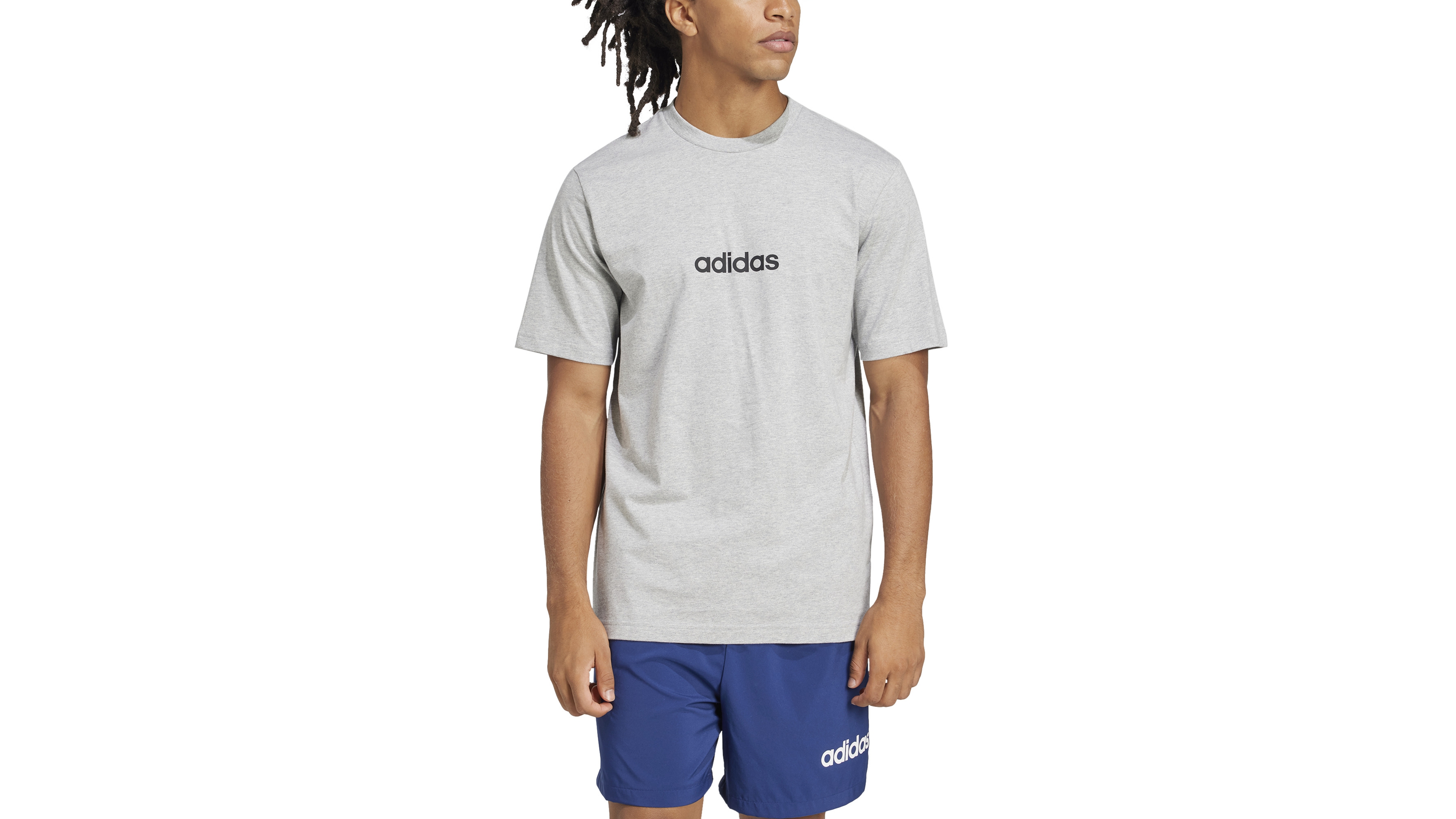 adidas Men's Essentials Regular-Fit Linear Logo Graphic T-Shirt