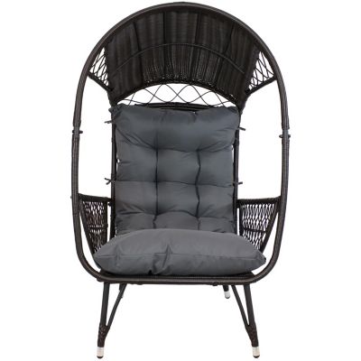 Shaded Comfort Wicker Outdoor Egg Chair with Legs - 56.5" H