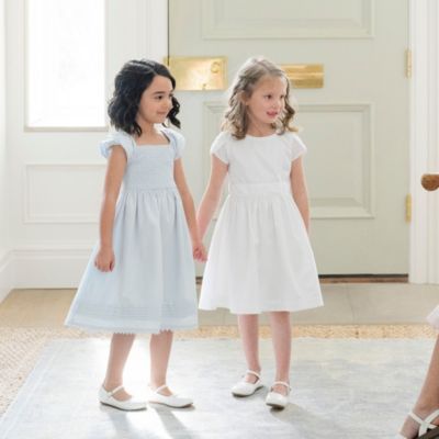 Toddler Girls Heirloom Tulip Sleeve Swiss Dot Party Dress