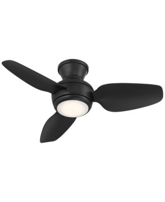 36" Whirl Modern Indoor Outdoor Ceiling Fan 3 Blade LED Light Remote Control Matte Black Finish Bedroom Patio Hugger
