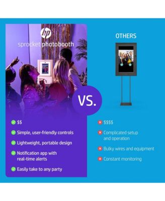 Sprocket Photobooth 3x4" Photo Printer, Bundle w/3.5 x 4.25” Zink Photo Paper (500 Sheets)