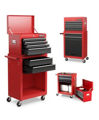 6-Drawer Rolling Tool Chest Lockable Tool Box and Storage Cabinet Garage Workshop