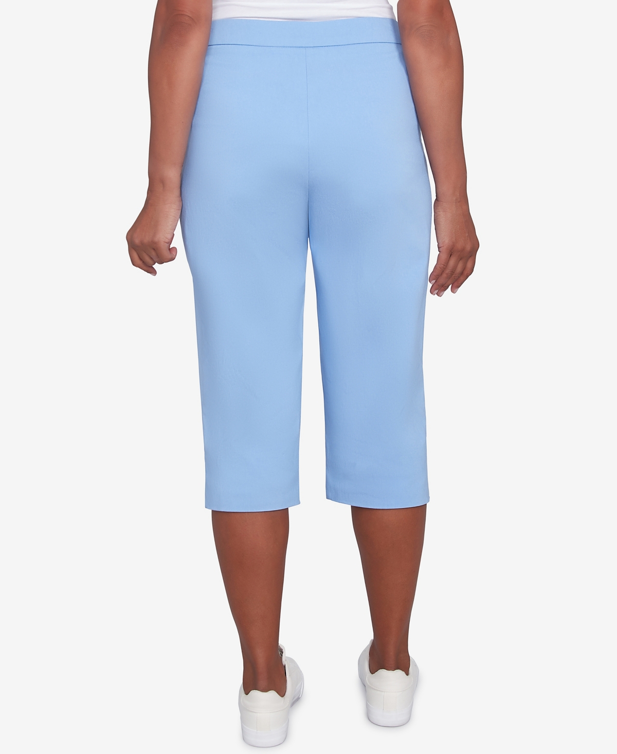 Alfred Dunner Petite Classic Allure Super Stretch Pull-on Clam Digger In Iris