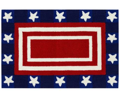 Liora Manne' - Frontporch Patriotic Pendant 2'6"x4' Area Rug
