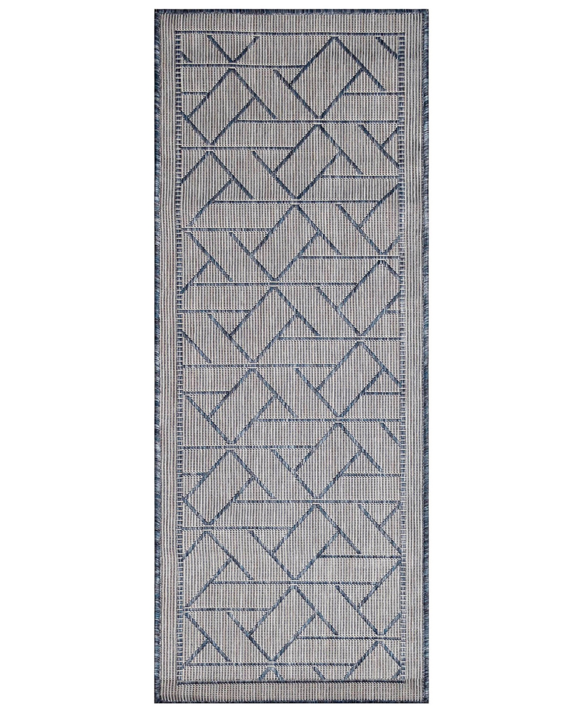 Liora Manne Carmel Pyramid 1'11"x4'11" Runner Area Rug In Navy
