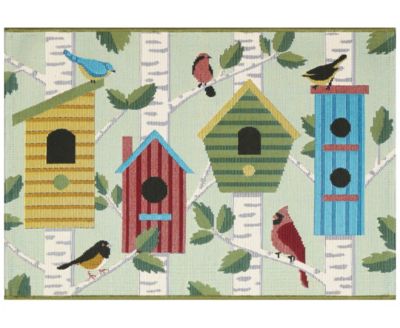 Liora Manne Esencia Bird Condos Rug Collection In Blue