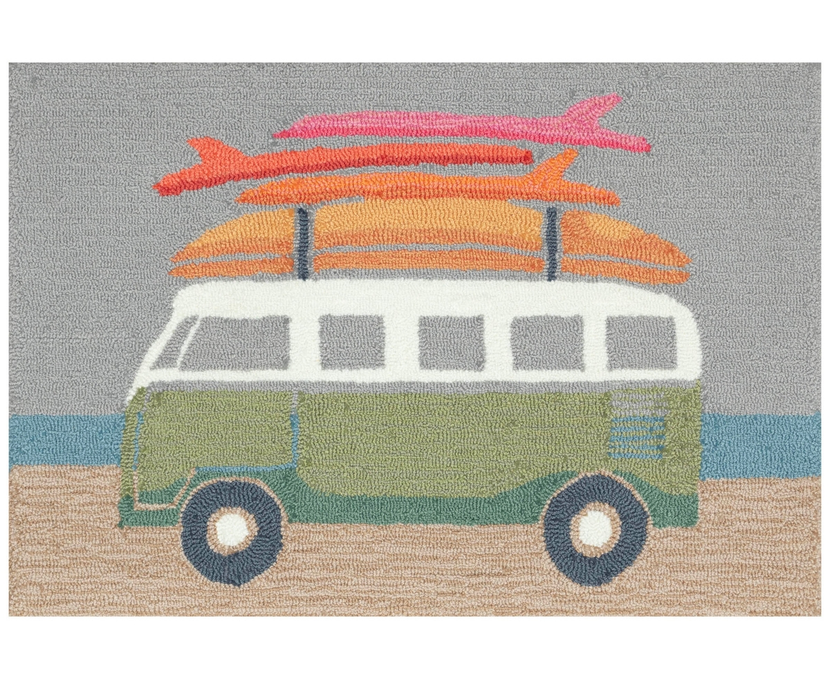 Liora Manne Frontporch Van Life Area Rug, 2'6 X 4' In Aqua