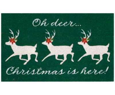 Liora Manne Natura Christmas Is Here Rug Collection In Jade