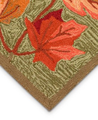 Ravella Falling Leaves Border 2'x3' Area Rug
