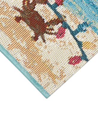 Esencia Beach Snowman 2'x2'10" Area Rug