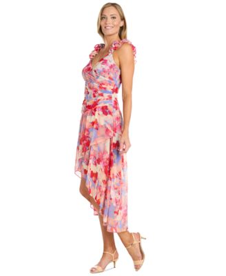 R & M Richards Women's Printed Chiffon Midi Dress