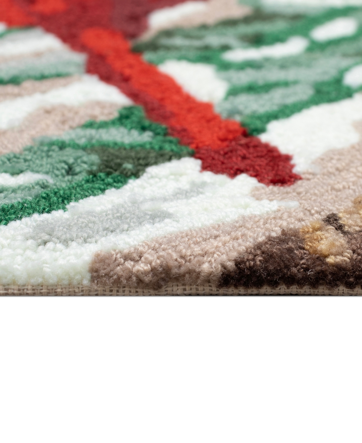 Liora Manne Frontporch Cardinal Christmas Day 2'6"x4' Area Rug In Multi