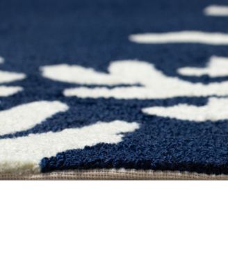 Capri Coral Border 1'8"x2'6" Area Rug