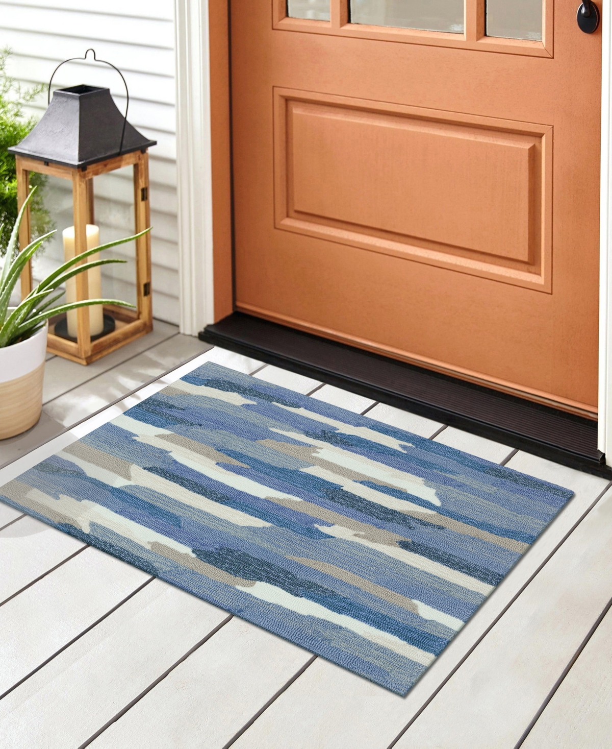 Liora Manne Capri Cloud 1'8"x2'6" Area Rug In Blue