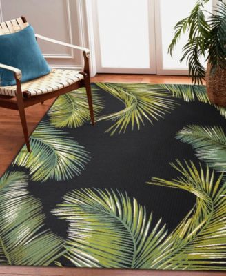 Marina Palm Border 3'3"x4'11" Area Rug