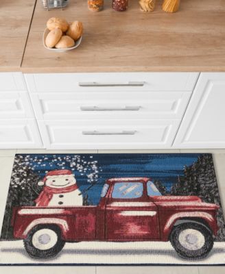 Liora Manne Esencia Truck Load Of Cheer Rug Collection In Midnight
