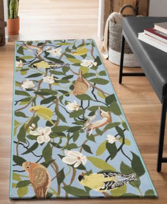 Esencia Floral Finches 1'11"x4'11" Runner Area Rug