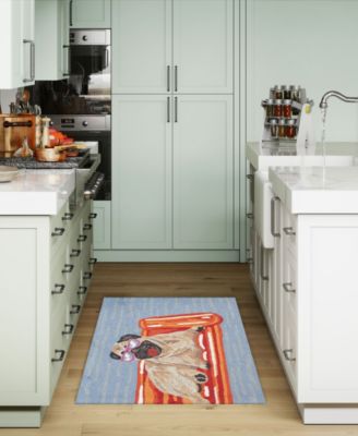 Frontporch Pool Party Pug 2'6"x4' Area Rug