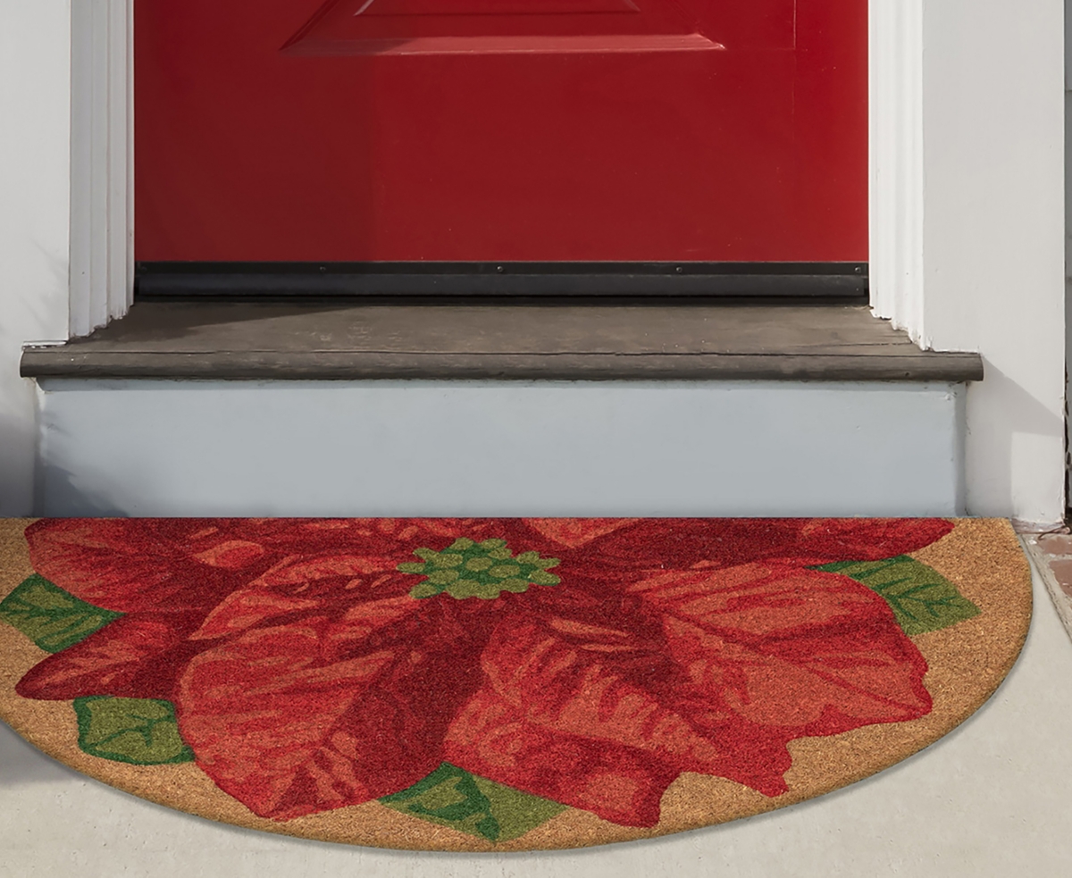 Liora Manne Natura Poinsettia 1'6"x2'6" Area Rug In Tan