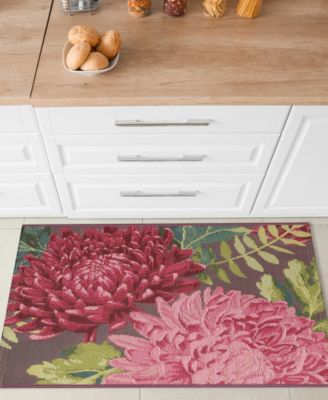 Liora Manne Esencia Mums Rug Collection In Fuchsia