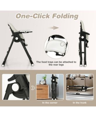 4-in-1 Baby High Chair with 6 Adjustable Heights