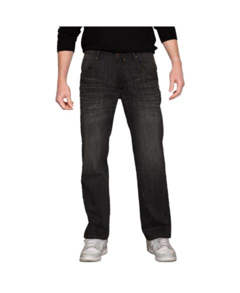 Мужские джинсы Level 7 Utility Pocket Relaxed Bootcut Premium Denim Jean, цвет: Чёрный