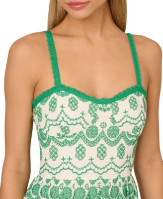 emerald green dress 15 Raven Embroidered Eyelet Midi Dress Small main image 0