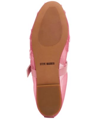 Steve Madden Women's Dreaming Beaded Mesh Mary Jane Flats