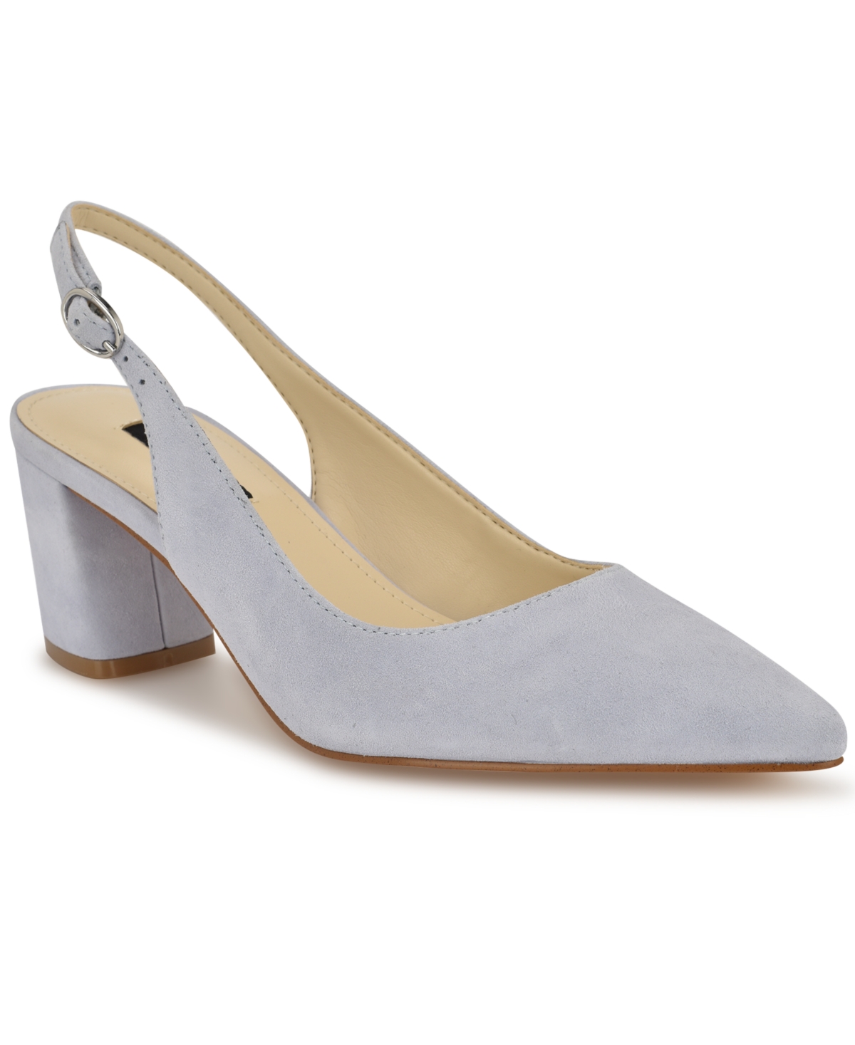 Women's Kamsee Block Heel Slingback Pumps - Light Natural