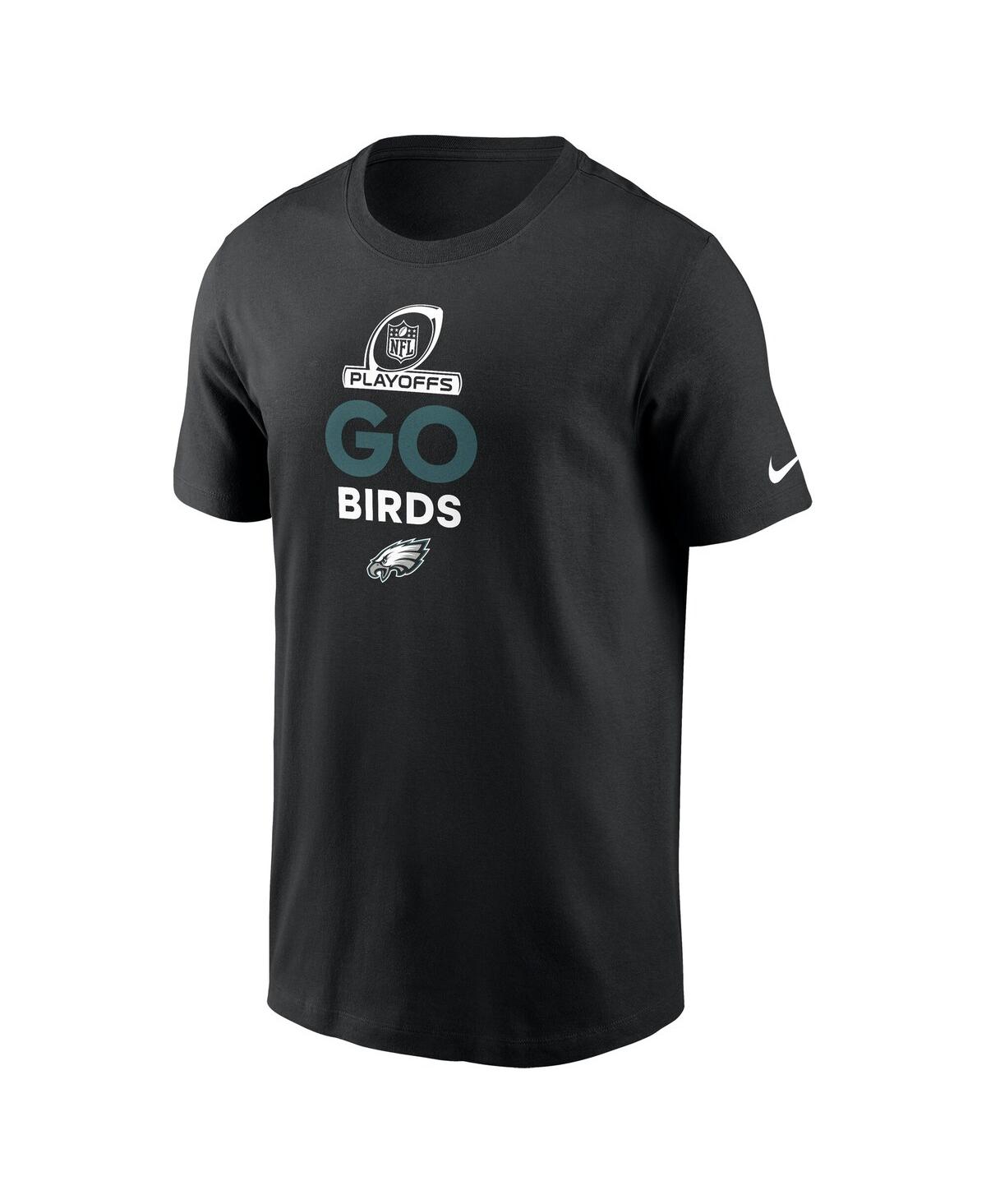 Nike Men's Black Philadelphia Eagles 2024 Nfl Playoffs T-shirt In Black