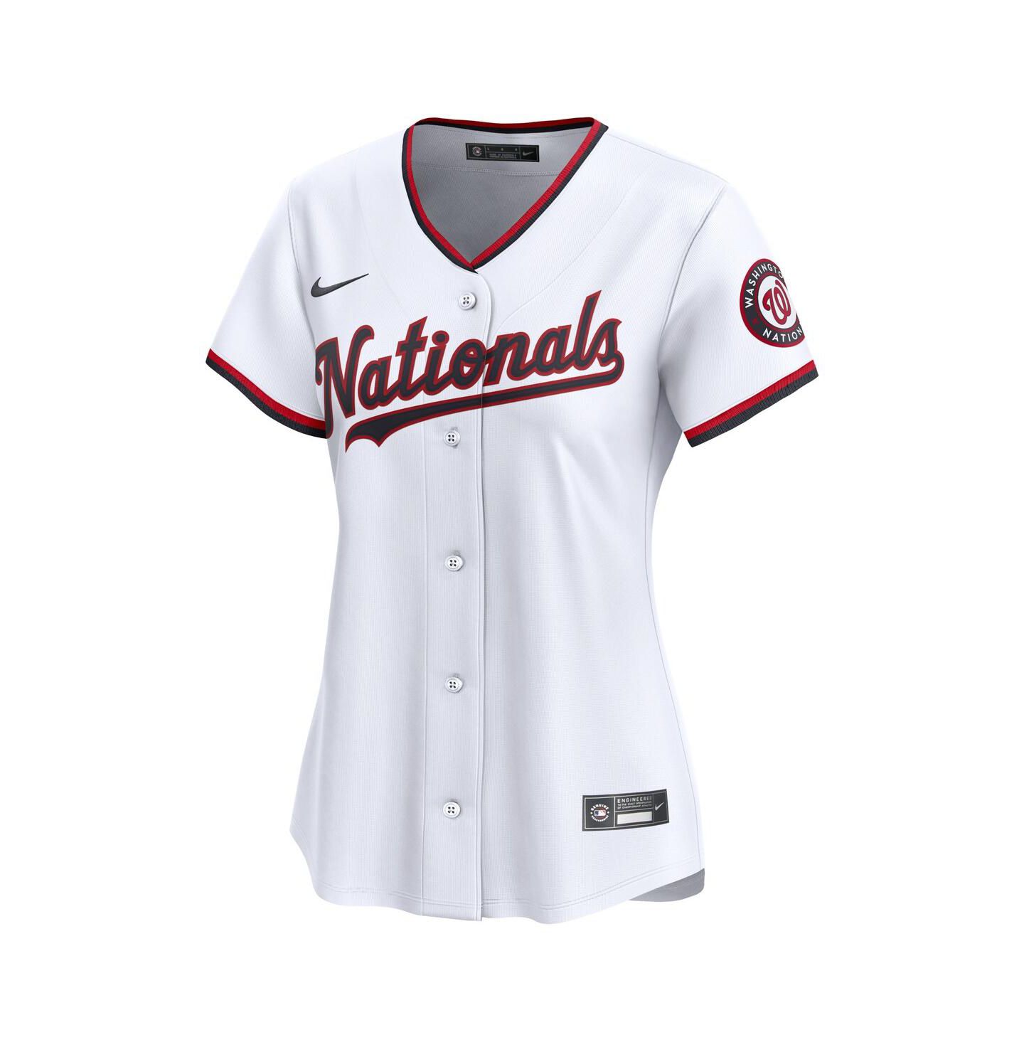 Женский топ Nike James Wood White Washington Nationals Home Limited Player Jersey — фото 2