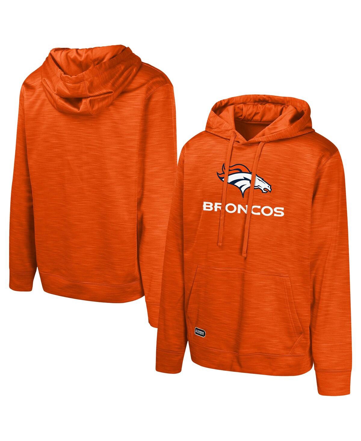 Men's Orange Denver Broncos Streak Fleece Pullover Hoodie - Orange