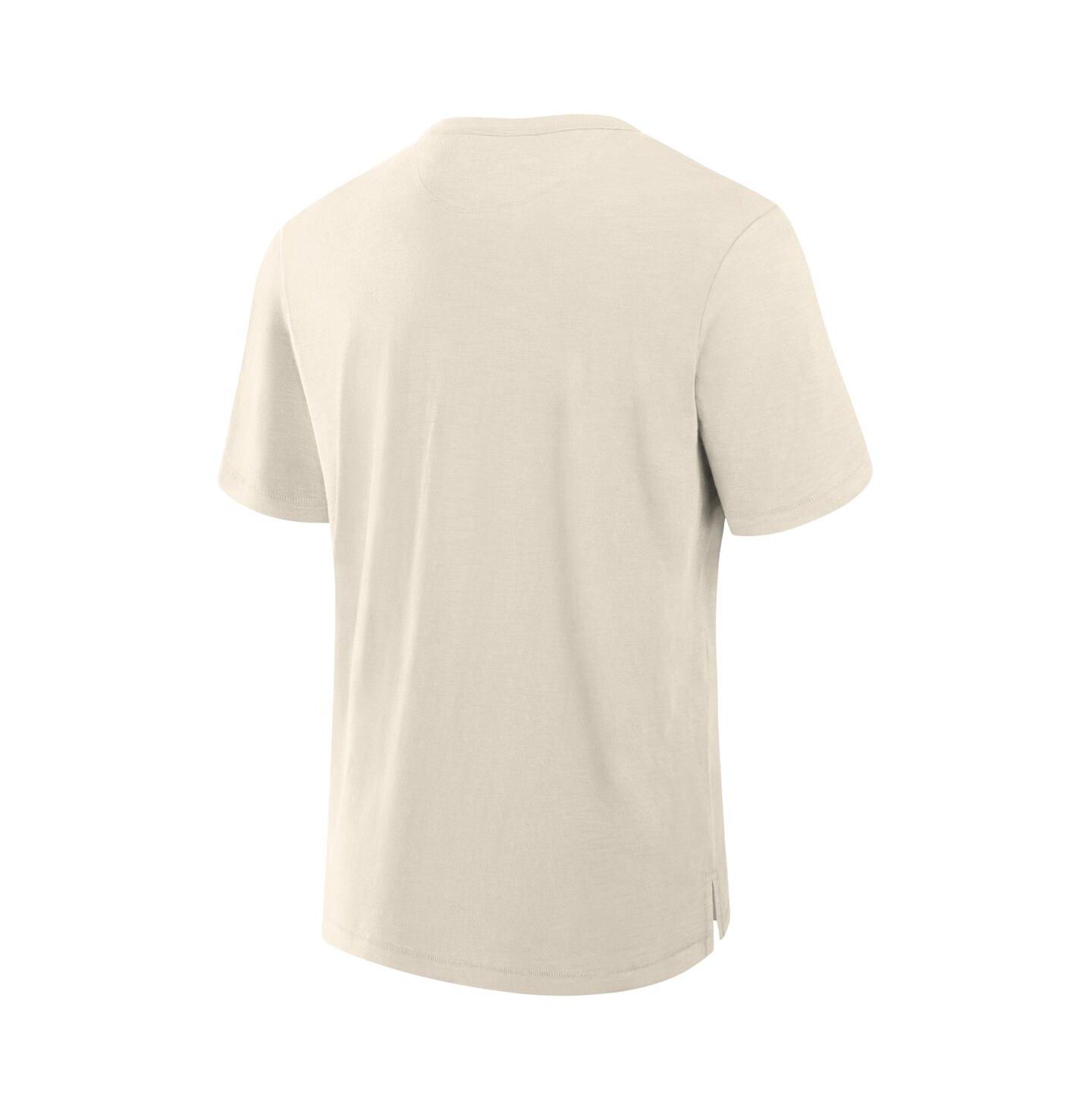 Мужская футболка Fanatics Cream Green Bay Packers Slub — фото 3