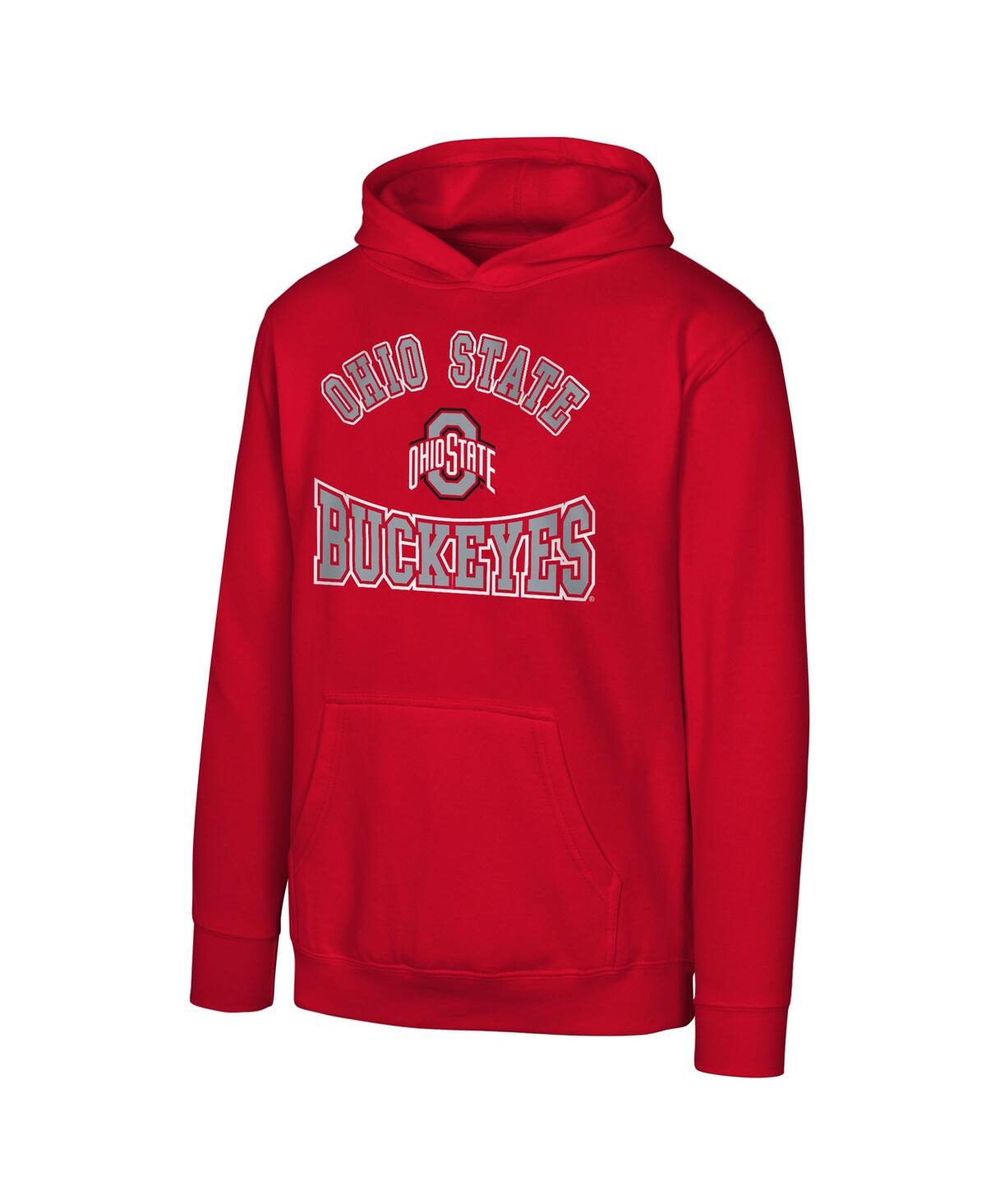 Outerstuff Big Boys And Girls Scarlet Ohio State Buckeyes Hometown Classic Fleece Pullover Hoodie In Scarlet