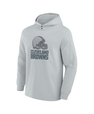 Men's Gray Cleveland Browns Elements Blaze Tri-Blend Long Sleeve Hoodie T-Shirt
