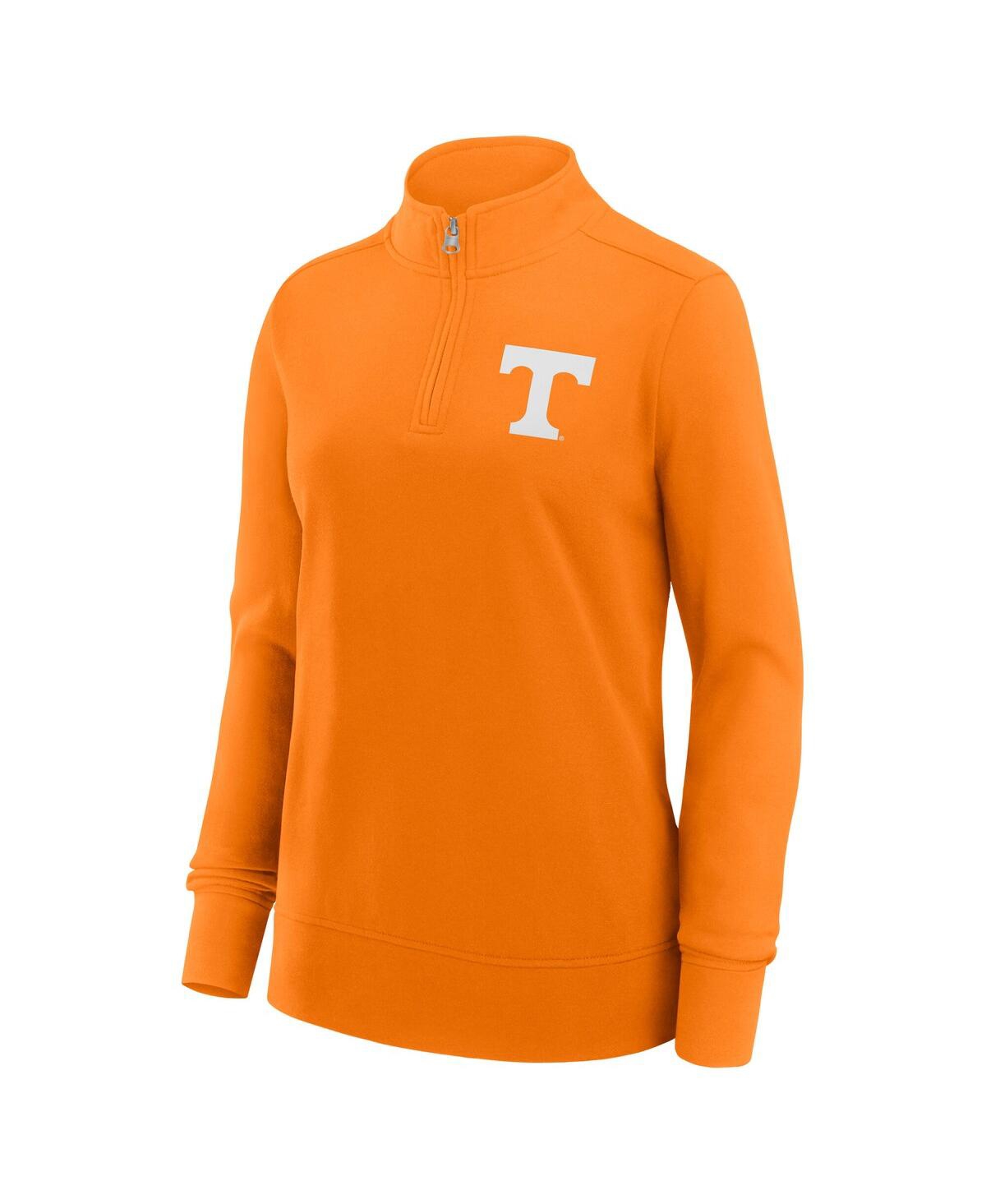 Fanatics Women's Tennessee Orange Tennessee Volunteers Velocity French Terry Quarter-zip Jacket In Tennessee Orange,gray