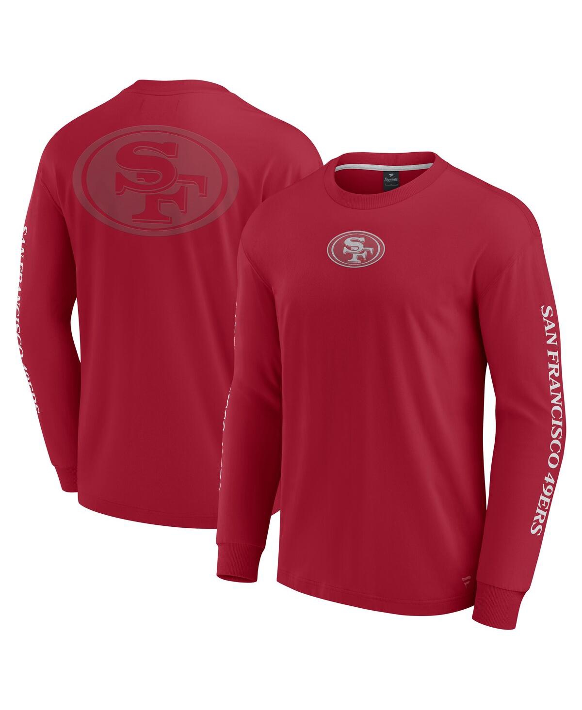 Fanatics Men's And Women's Scarlet San Francisco 49ers Elements Strive Long Sleeve T-shirt In Scarlet
