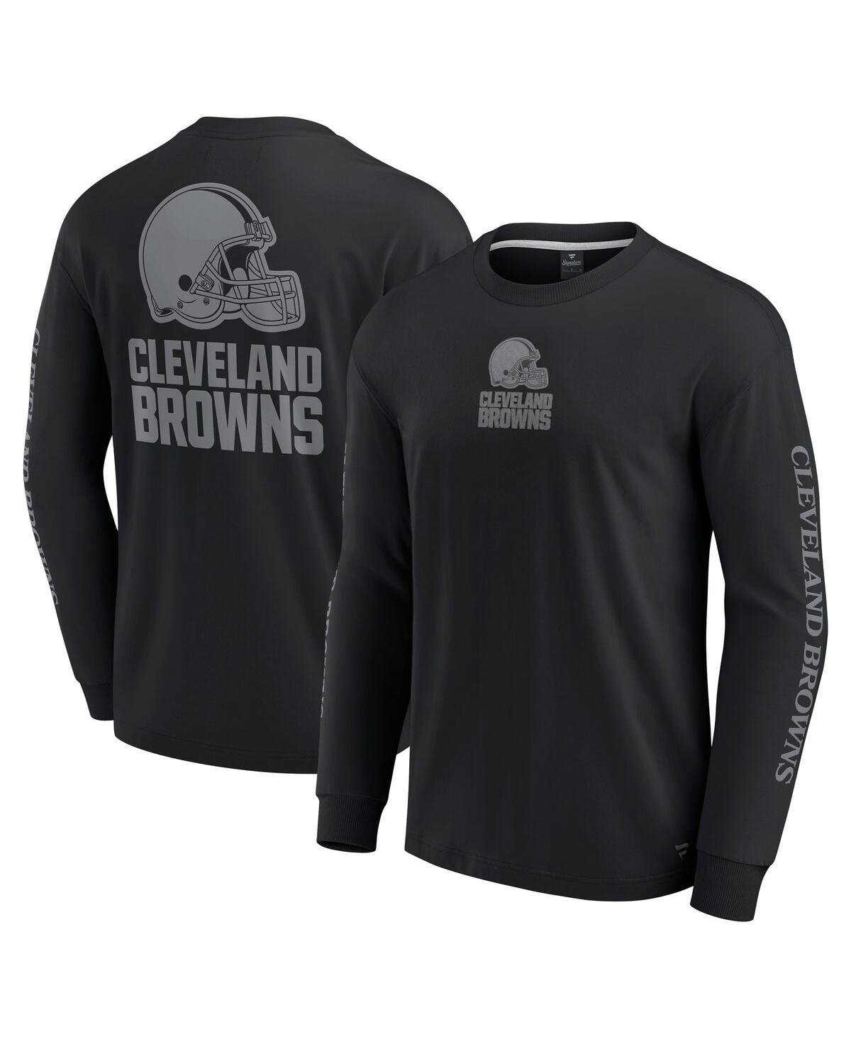 Fanatics Men's And Women's Black Cleveland Browns Elements Strive Long Sleeve T-shirt In Black