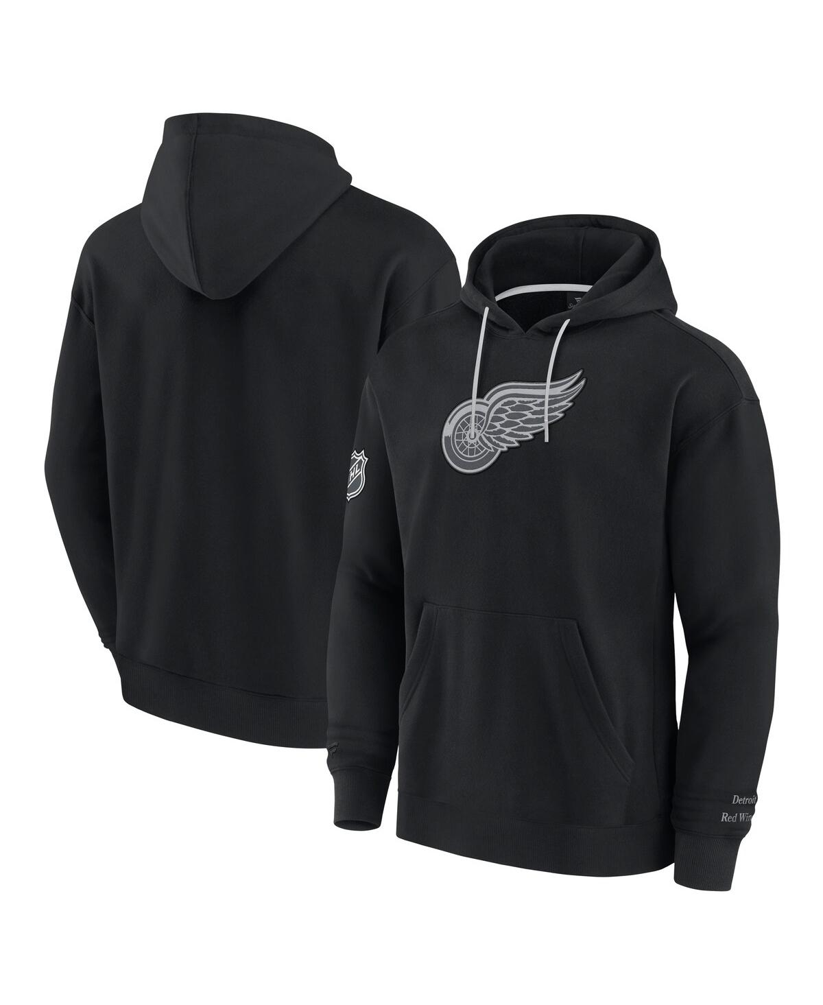Fanatics Men's Black Detroit Red Wings Elements Pace Pullover Hoodie In Black