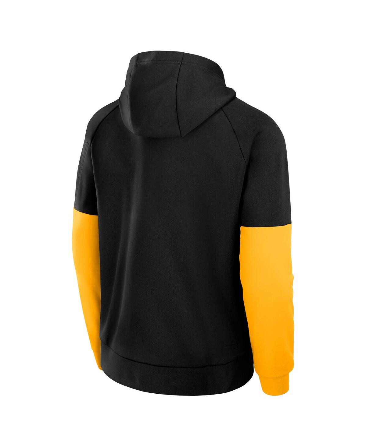 NIKE MEN'S BLACK IOWA HAWKEYES FITNESS PERFORMANCE PULLOVER HOODIE