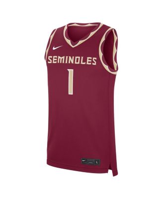 Men's 1 Garnet Florida State Seminoles Road Replica Jersey