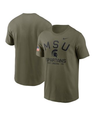 Nike - Men's Olive Michigan State Spartans 2024 Military Appreciation Performance T-Shirt