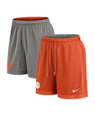 Nike - Men's Orange/Heather Gray Clemson Tigers Player Reversible Shorts