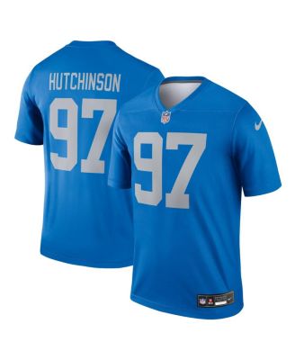 Nike - Men's Aidan Hutchinson Blue Detroit Lions Alternate Legend Player Performance Top