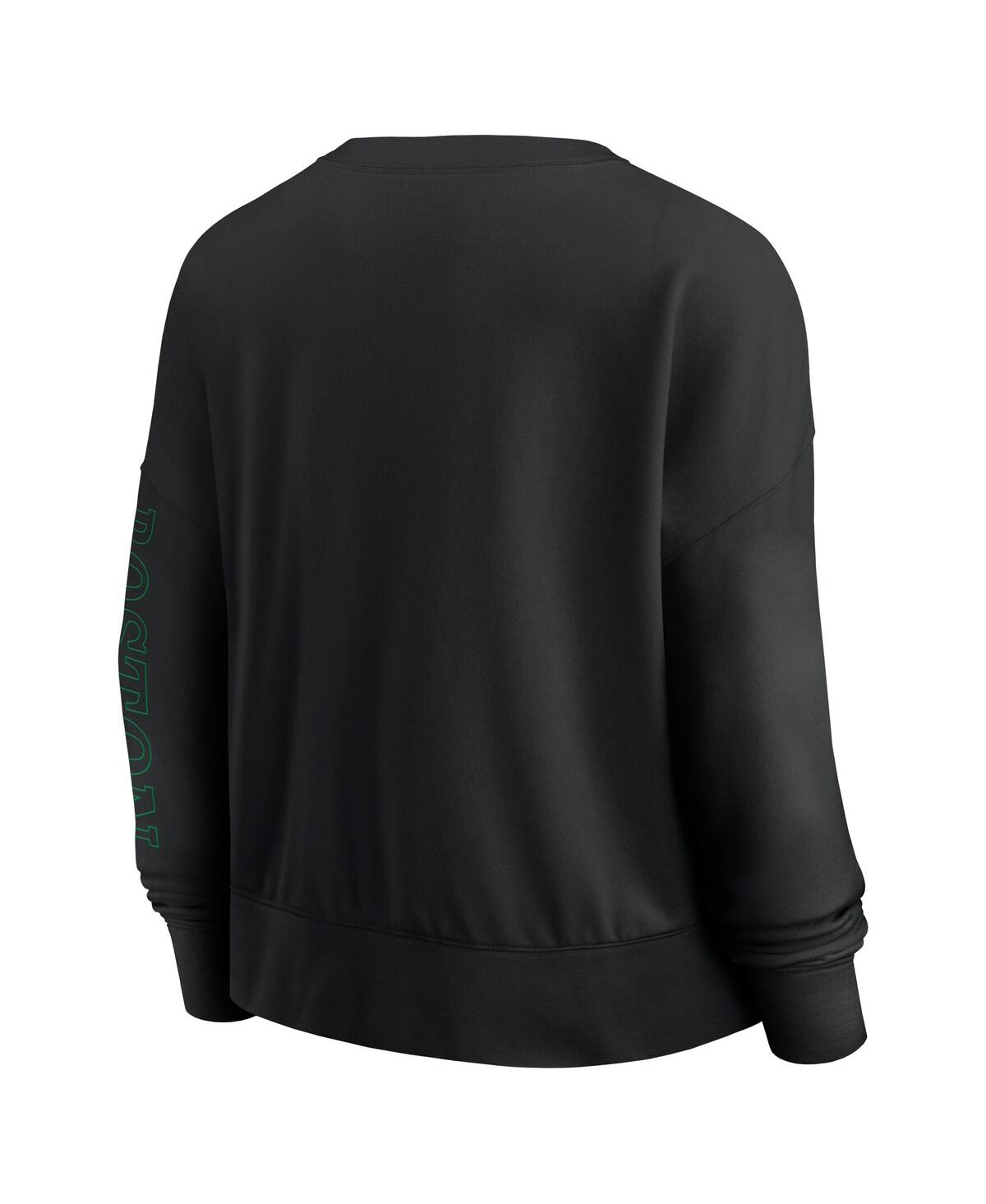 Fanatics Black Boston Celtics Oversized Game Day Pullover Sweatshirt In Black