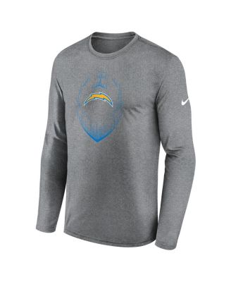 Men's Heather Gray Los Angeles Chargers Legend Icon Long Sleeve T-Shirt