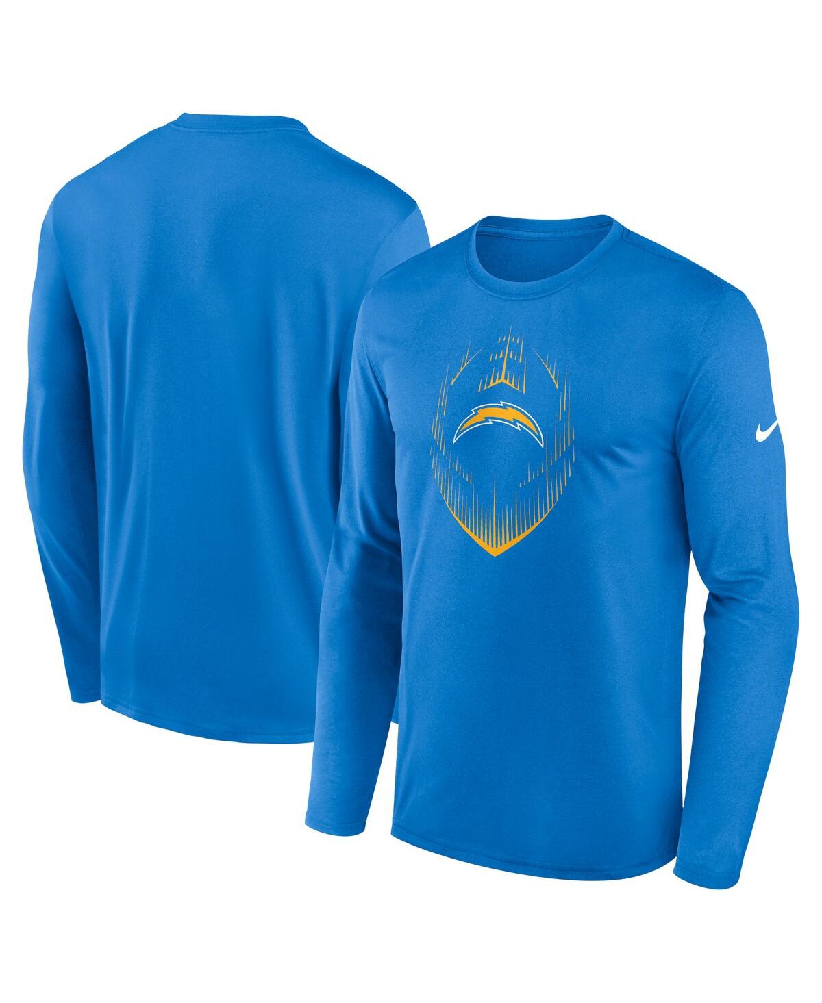 NIKE MEN'S POWDER BLUE LOS ANGELES CHARGERS LEGEND ICON LONG SLEEVE T-SHIRT 